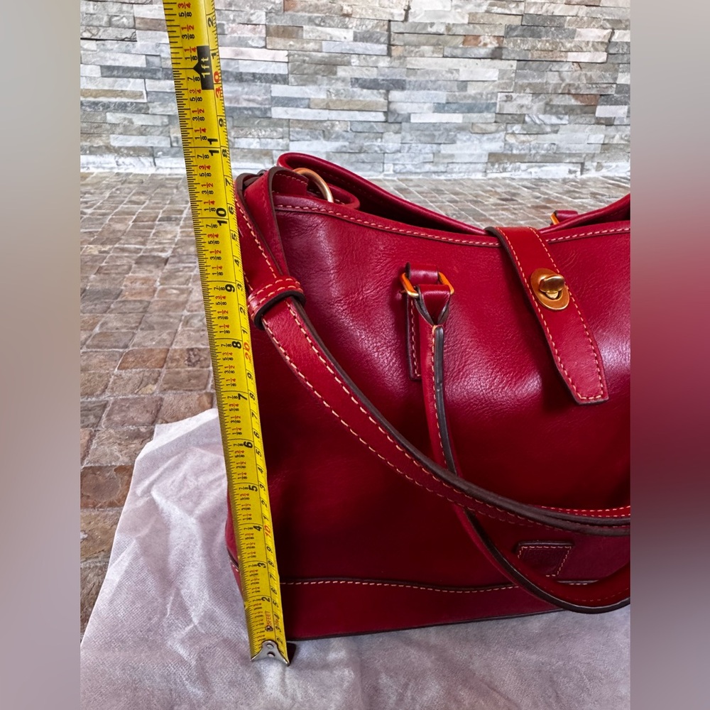 Dooney and bourke red Florentine  Perry satchel - Picture 7 of 15